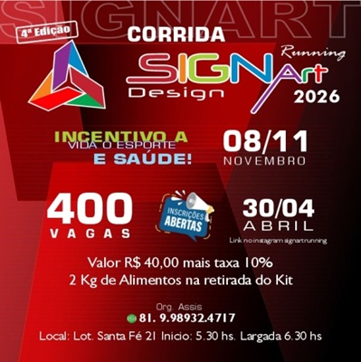 Cartaz de 4° Sign Art Running 2026